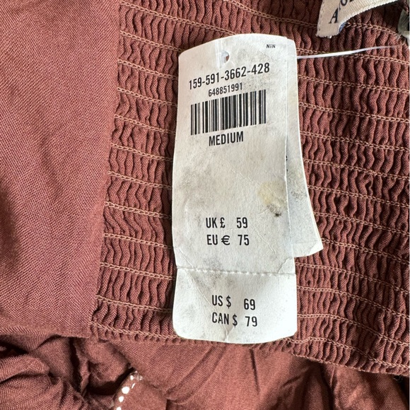 NWT Abercrombie & Fitch Portrait Neck Long Sleeve Polka Dot Mini Dress Sz M - Picture 15 of 16